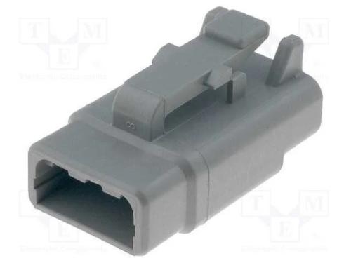 Conector: Fio-Fio, Dtm, Fêmea, Ficha, com Cabo, Pin: 3, Cinzenta