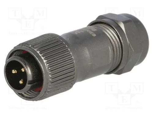 Ficha, ST12, macho, PIN: 3, IP67, 5÷8mm, 13A, sol.
