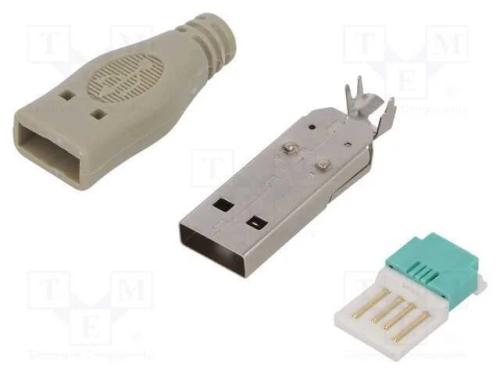 Ficha, Usb A, Macho, com Cabo, Sem Ferramentas, Pin: 4, Simples