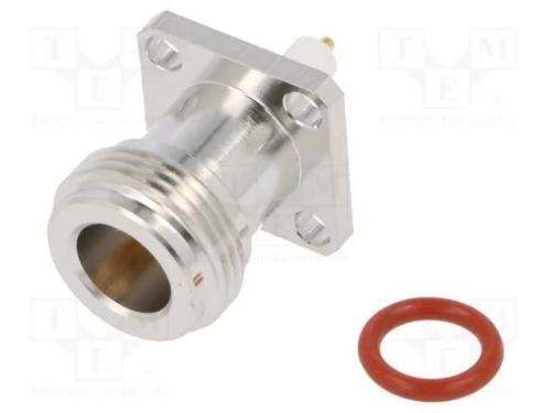 Tomada, N, F&ecirc;mea, Simples, 50o, Solda, Ptfe, Dourado, Mat: Lat&atilde;o