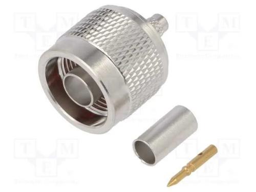 Ficha, N, macho, simples, 50O, Belden 7807A,LMR20.