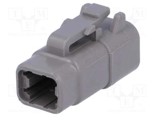 Conector: Fio-Fio, Dtm, Fêmea, Ficha, com Cabo, Pin: 4, Cinzenta