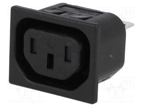 Conector: de alimentação, tomada, fêmea, 10A, 250.