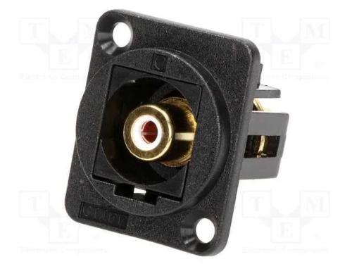 Conector, Tomada Rca,Em Ambos Os Lados, Norma Xlr, 19x24mm, Ft