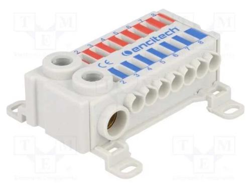 Conector: bloco de distribuição, faixas: 2, braça.