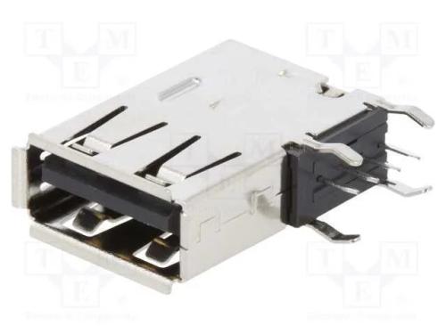 Tomada, Usb A, para Pcb, Tht, Pin: 4, Laterais,Angulares 90