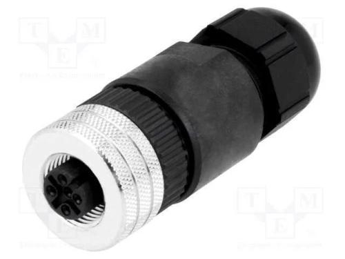 Ficha, M12, Pin: 5, Fêmea, Código A-Devicenet / Canopen, com Cabo