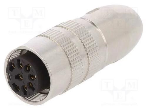 Conector: M16, Ficha, Fêmea, Solda, com Cabo, Pin.