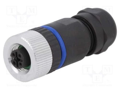 Ficha, M12, Pin: 4, Fêmea, Código A-Devicenet / Canopen, com Cabo