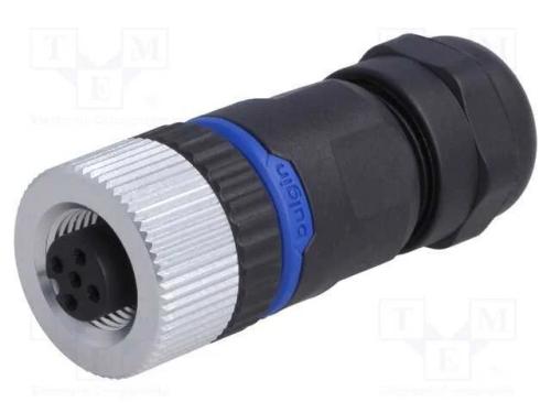 Ficha, M12, Pin: 5, Fêmea, Código A-Devicenet / Canopen, com Cabo