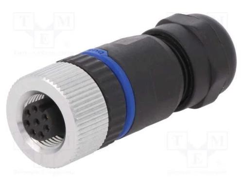 Ficha, M12, Pin: 8, Fêmea, Código A-Devicenet / Canopen, com Cabo