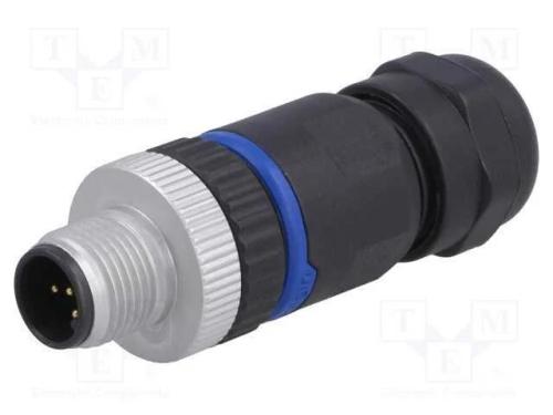 Ficha, M12, Pin: 5, Macho, Código A-Devicenet / Canopen, com Cabo