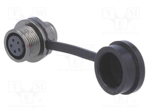 Tomada, ST12, fêmea, PIN: 5, IP67, 5A, solda, 180.