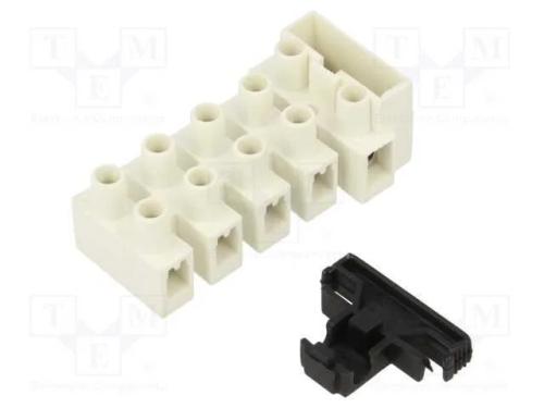 Bloco terminal, terminal parafusado, 2,5mm2, 450V.