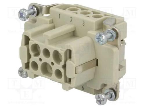 Conector: HDC, inserto de contatos, fêmea, Han Ex.