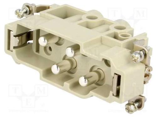 Conector: HAN, macho, Han-Com, PIN: 4, tamanho 16.