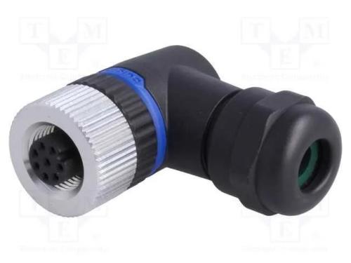Ficha, M12, Pin: 8, Fêmea, Código A-Devicenet / Canopen, com Cabo