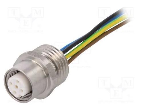 Tomada, M12, Pin: 5, Fêmea, Código A-Devicenet / Canopen, Fios