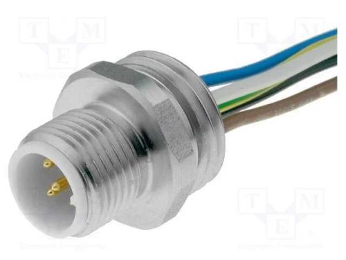 Tomada, M12, Pin: 5, Macho, Código A-Devicenet / Canopen, Fios