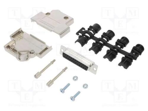 D-Sub, PIN: 25, fêmea, angulares 45, solda, com c.