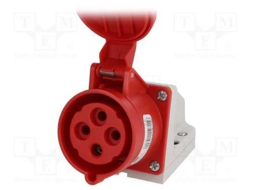 Conector: de alimentação AC 3 fases, tomada, fême.