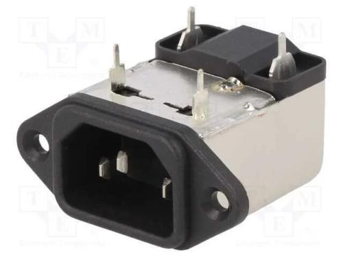 Conector: de alimentação, tomada, macho, 1A, 250V.