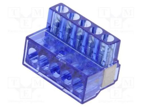 Bloco Terminal, Terminal Parafusado, 1÷6mm2, 450v, Faixas: 1, Azul