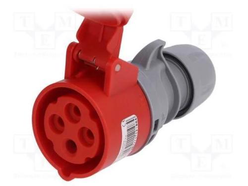 Conector: de alimentação AC 3 fases, tomada, fême.