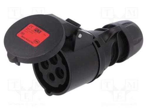Conector: de alimentação AC 3 fases, ficha, fêmea.