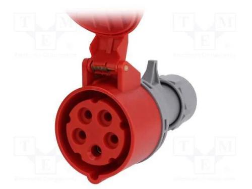 Conector: de alimentação AC 3 fases, tomada, fême.