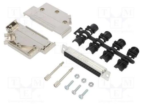 D-Sub, PIN: 37, fêmea, angulares 45, solda, com c.