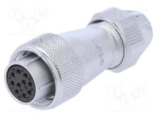 Ficha, Wf20, F&ecirc;mea, Pin: 10, Ip67, 5&divide;6,5mm, 5a, Solda, com Cabo, 400v