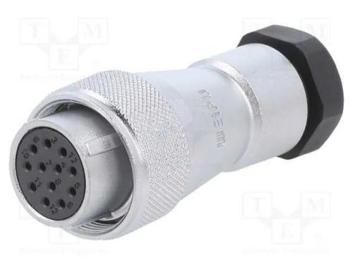 Ficha, WF20, fêmea, PIN: 12, IP65, 5÷12mm, 5A, so.