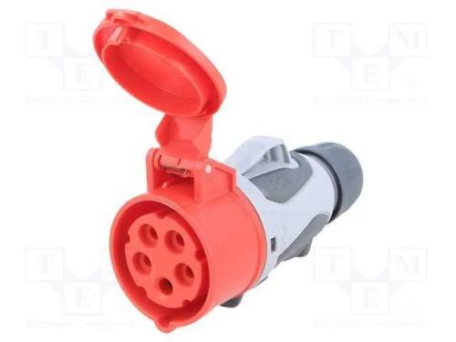 Conector: de alimentação AC 3 fases, tomada, fême.