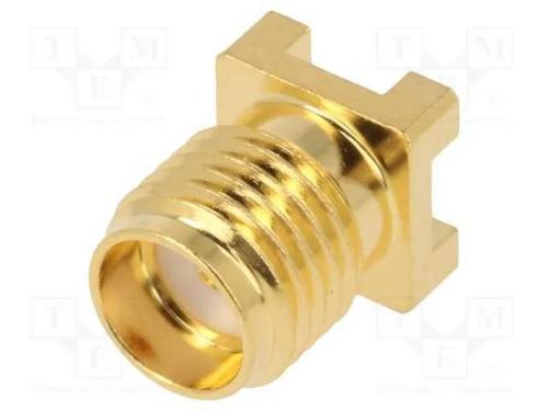 Tomada, SMA, fêmea, simples, 50O, THT, para PCB, .