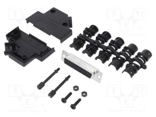 D-Sub, PIN: 25, fêmea, angulares 45, solda, com c.