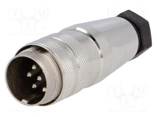 Conector: M16, ficha, macho, solda, com cabo, PIN.