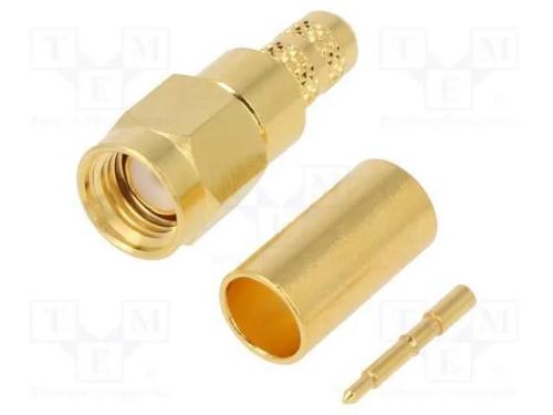 Ficha, SMA, macho, simples, 50O, Belden 7807A,LMR.