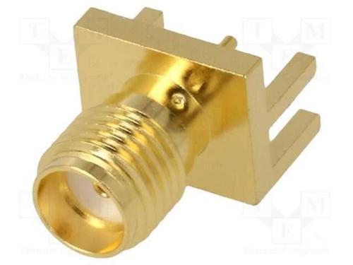 Tomada, SMA, fêmea, de borda, 50O, SMT, para PCB,.