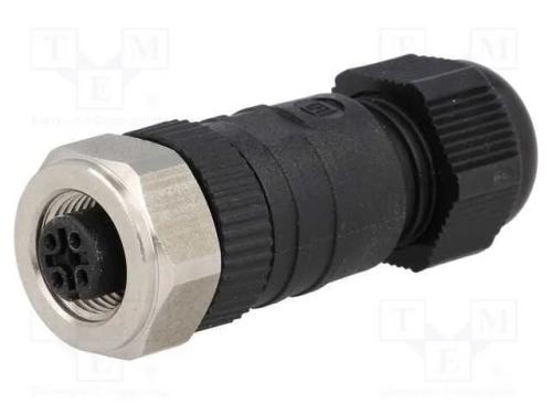 Ficha, M12, Pin: 5, Fêmea, Código A-Devicenet / Canopen, com Cabo