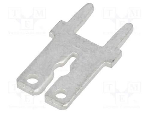 Conetor: plano, 6,4mm, 0,8mm, fêmea, THT, latão, .