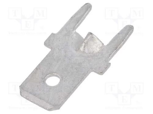 Conetor: plano, 4,8mm, 0,5mm, fêmea, THT, latão, .