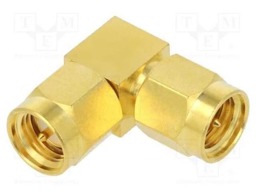 Conector, macho SMA,em ambos os lados, angulares .