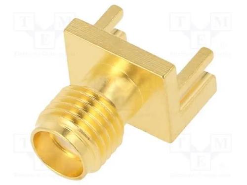 Tomada, SMA, fêmea, de borda, 50O, SMT, para PCB,.
