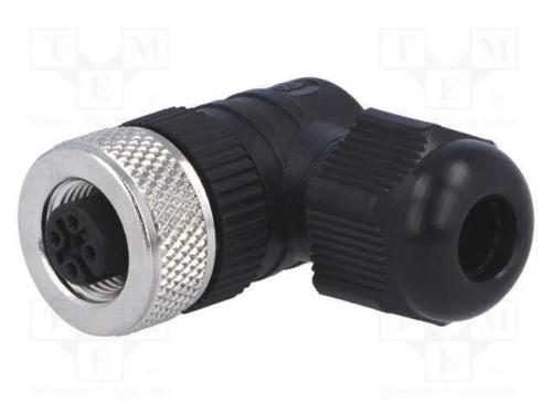 Ficha, M12, Pin: 5, Fêmea, Código A-Devicenet / Canopen, com Cabo