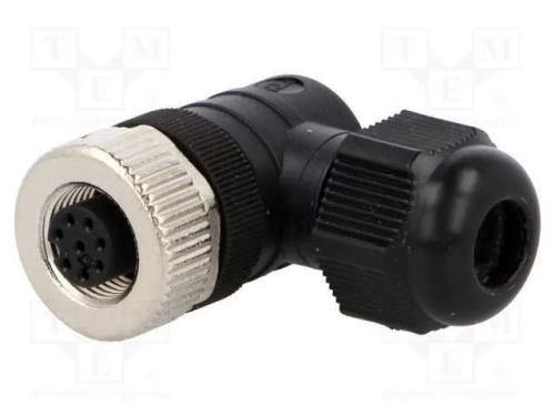 Ficha, M12, Pin: 8, Fêmea, Código A-Devicenet / Canopen, com Cabo