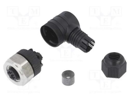 Ficha, M12, Pin: 4, Fêmea, Código A-Devicenet / Canopen, com Cabo
