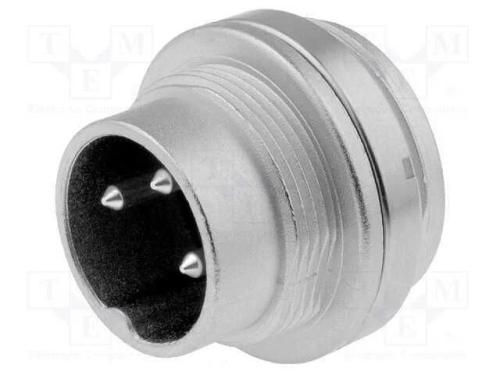 Conector: M16, tomada, macho, solda, para painel,.