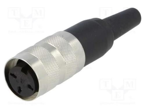 Conector: M16, ficha, fêmea, solda, com cabo, PIN.