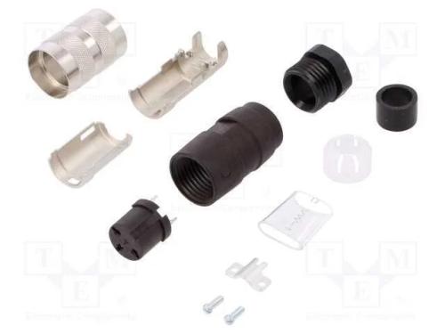Conector: M16, ficha, fêmea, solda, com cabo, PIN.